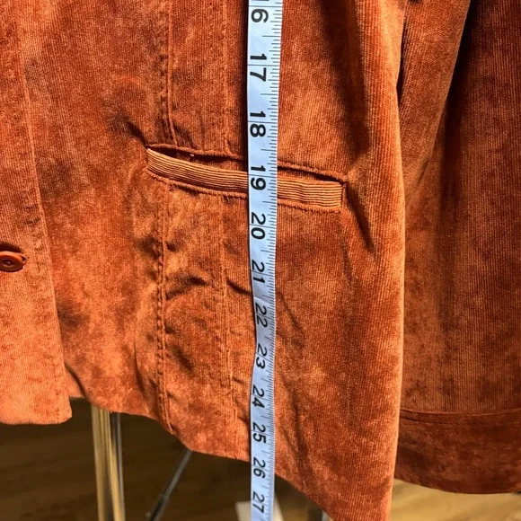 NWOT rusty orange corduroy shacket, Croft & Barrow size XL - Picture 11 of 12